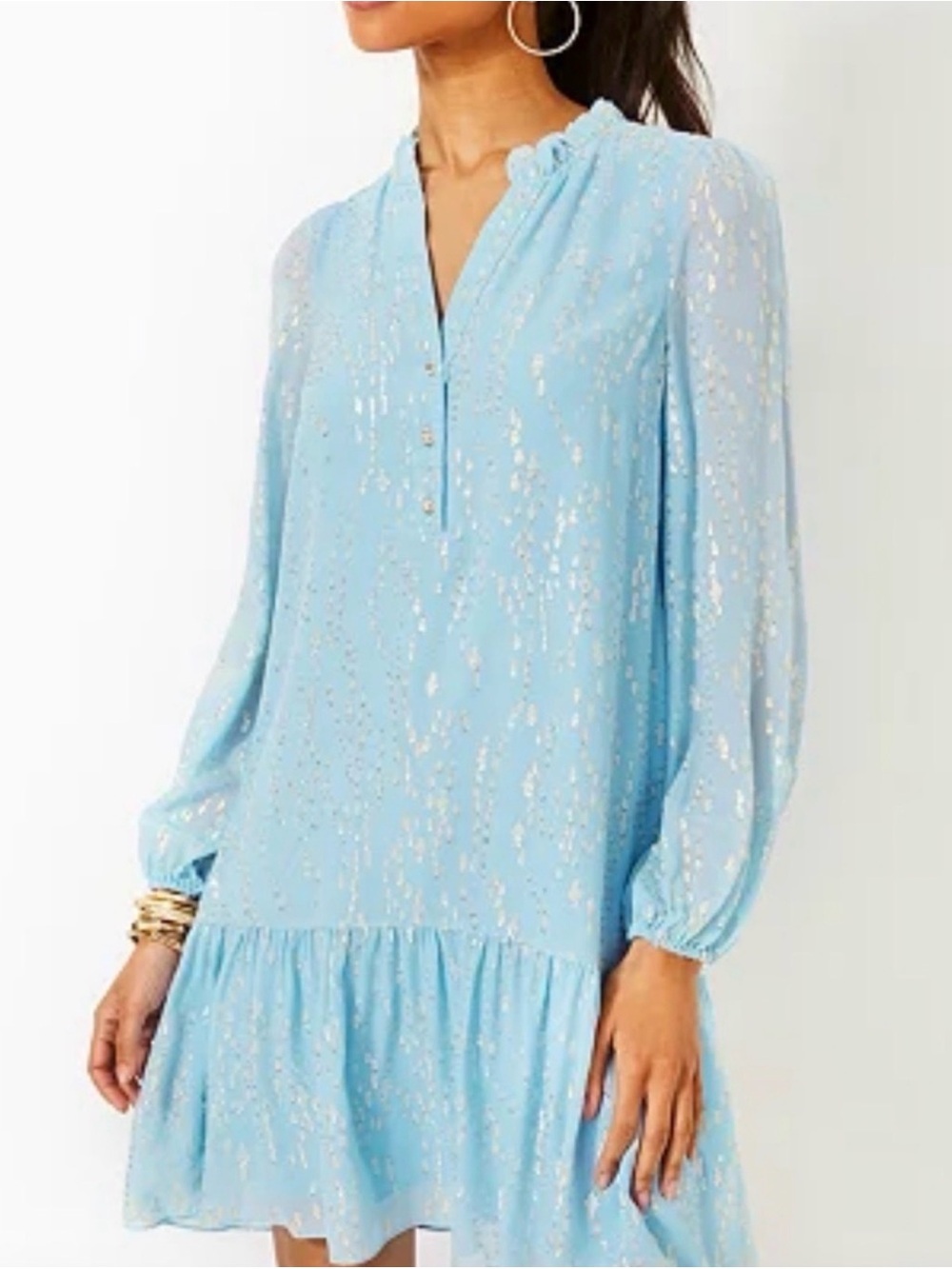 NWT Lilly Pulitzer Bonaire Blue Evaline Silk Dress size 14